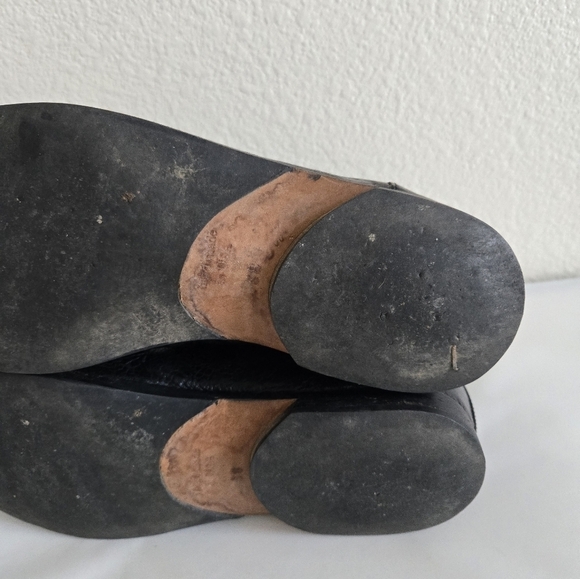 CYDWOQ Iota Black Crackled Leather Lace Up Boots Size 38 or US 8 - Picture 13 of 16